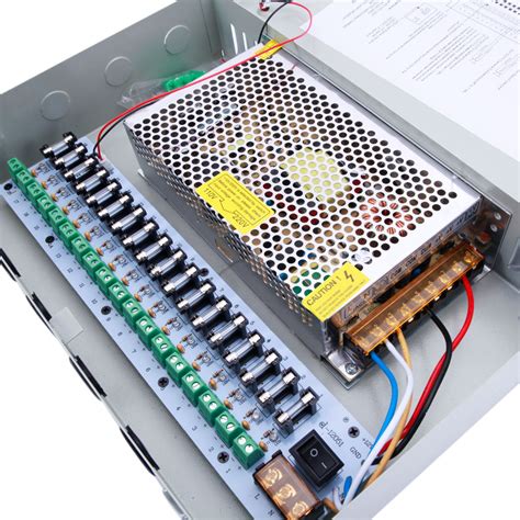 camera power supply distribution box|24v security camera power box.